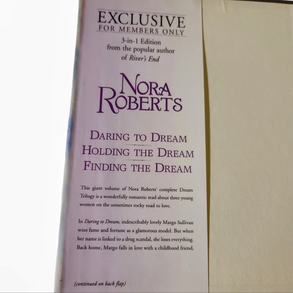 Nora Roberts 3-in-1 Edition Daring to Dream/Holding the Dream/Finding the Dream - Picture 3 of 4